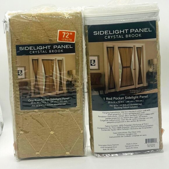 (2) Kensington Sidelight Panels Crystal Brook - Picture 2 of 7